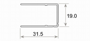 ALUMINUM CLEAR ANODIZED ENDCAP U #313