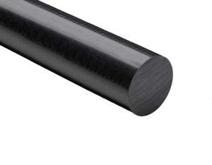 Black PPS Rod | 40% Glass-Filled