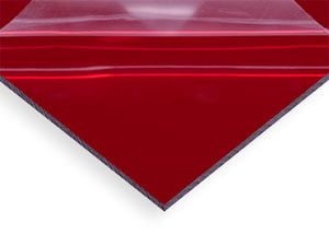 12 x 20 Red Extruded Mirror Acrylic Sheet