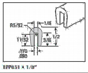 UHMW NATURAL SNAP-ON-EPP851