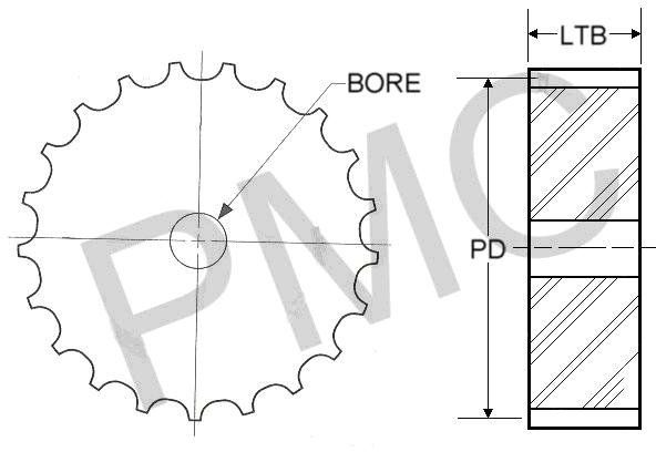 SPROCKET - FLAT-TOP CONVEYOR - 815 | UHMW - 19 TEETH - 1 1/4" MAX BORE - 4.610" PITCH DIA.