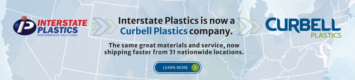 Announcement banner for Curbell Plastics acquiring Interstate Advanced Materials