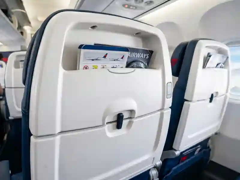 An ABS seat back shroud in a commercial airplane.