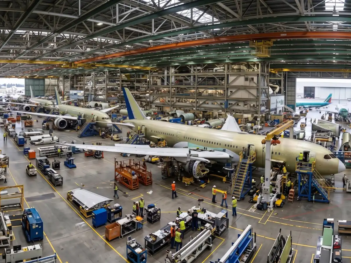 large aerospace manufacturing facility