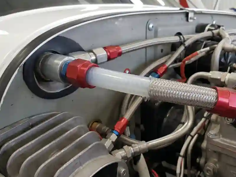 A fuel hose liner made of PTFE.