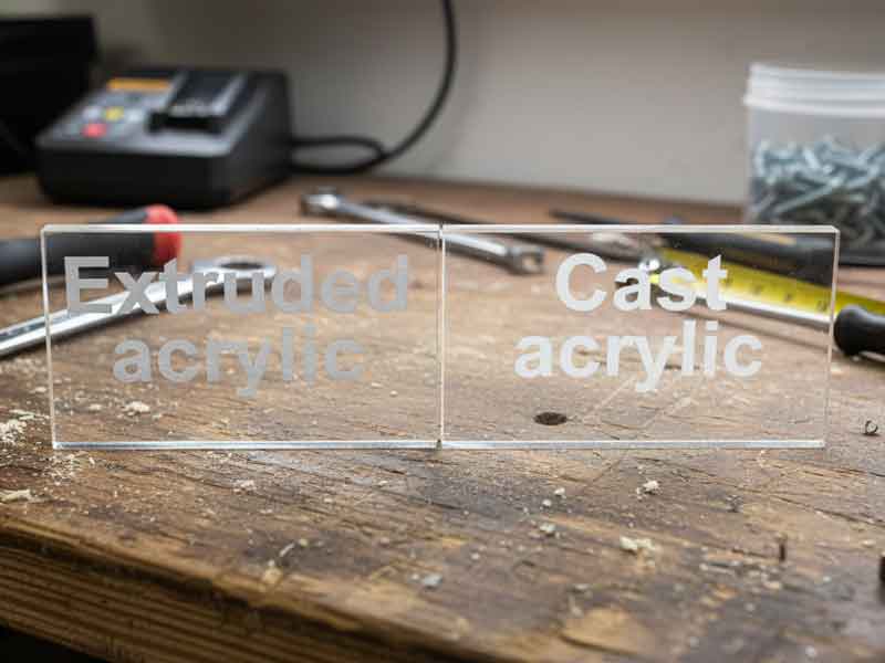 Cast acrylic is best for laser engraving designs vs. extruded acrylic, which engraves clearer, but has less contrast.