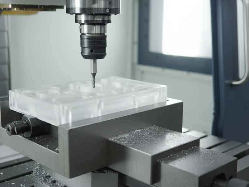 Acrylic can be cut into precise shapes via CNC routers and mills.
