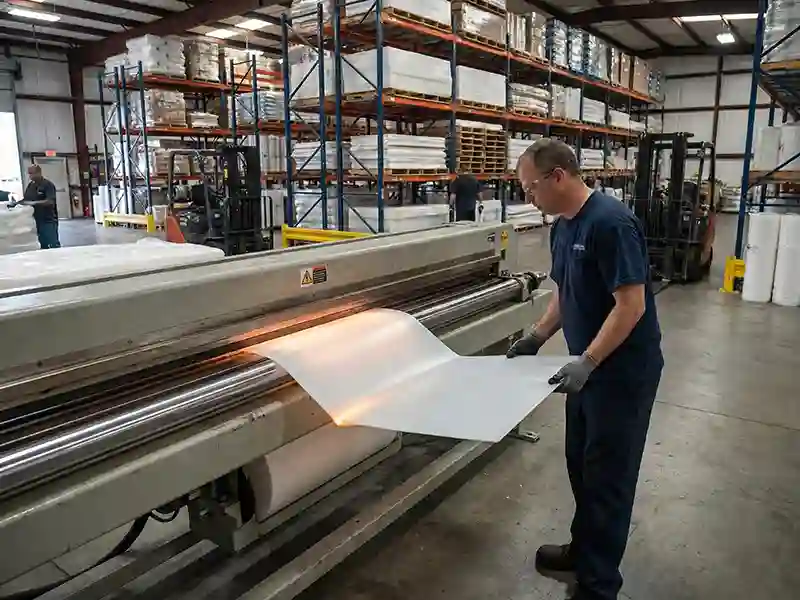 A HDPE undergoing bending.