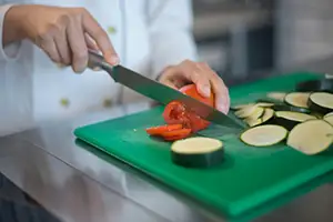 FDA compliant HDPE is used for cutting boards and containers.
