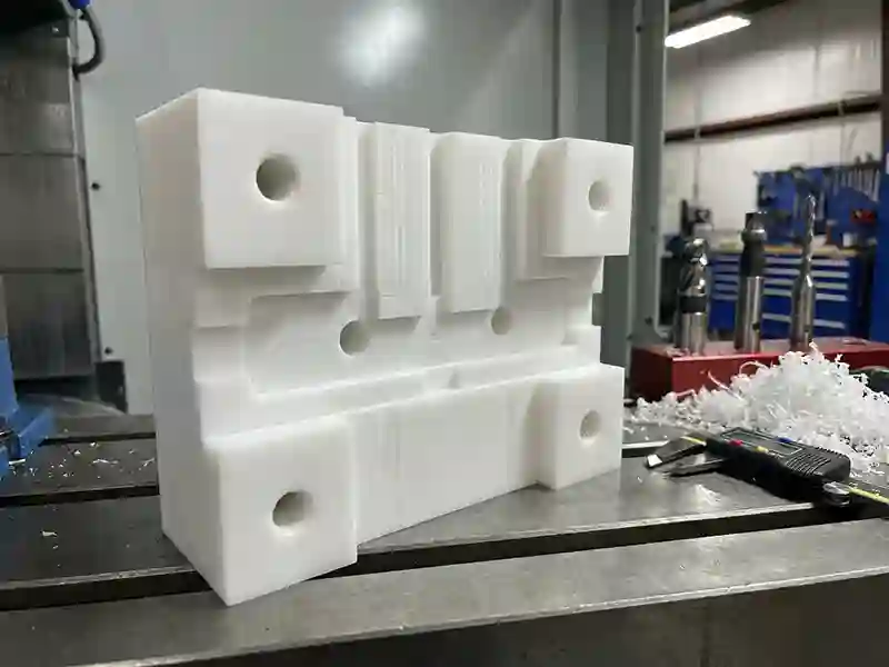A fabricated HDPE part.