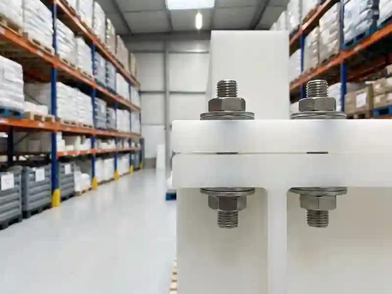 HDPE parts joined by mechanical fasteners.