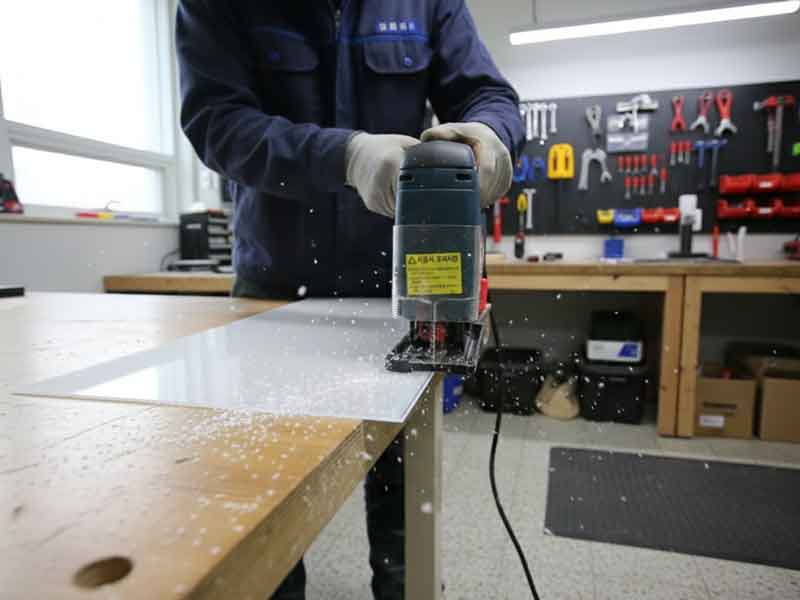 Acrylic sheets can also be cut by a jig saw.