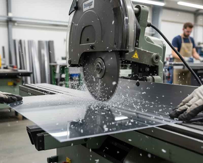 How to cut polycarbonate sheet on a circular saw.