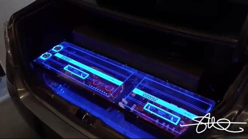 Completed project installed, glow