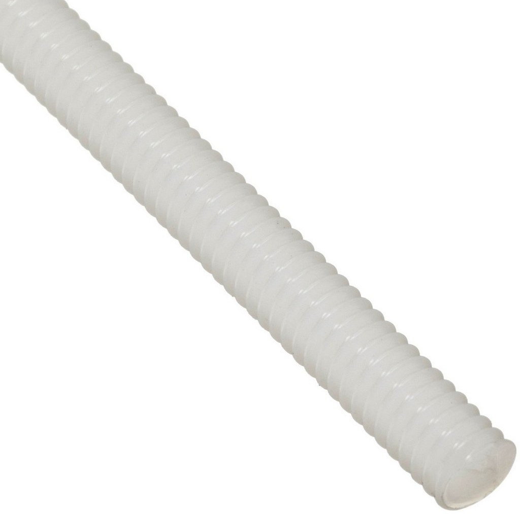 0.5" Natural Threaded Nylon Rod