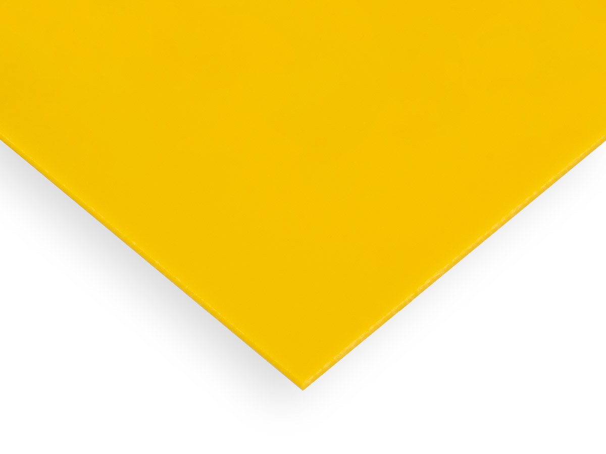 Craft Plastic Sheet | Yellow 2037 Cast Paper-Masked (Translucent 23%)