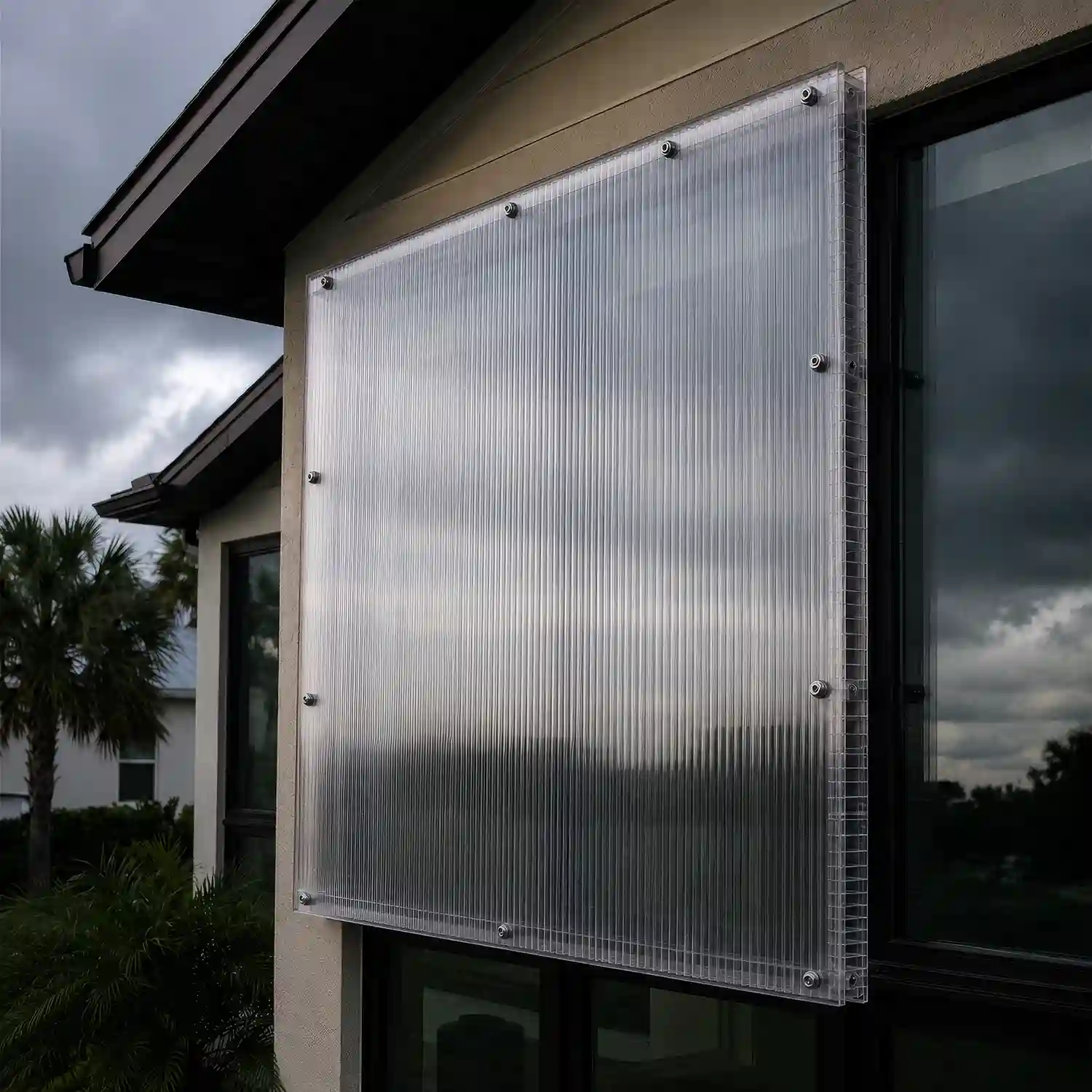 16MM Polycarbonate Hurricane And Storm Panel - Full Sheet Image 2
