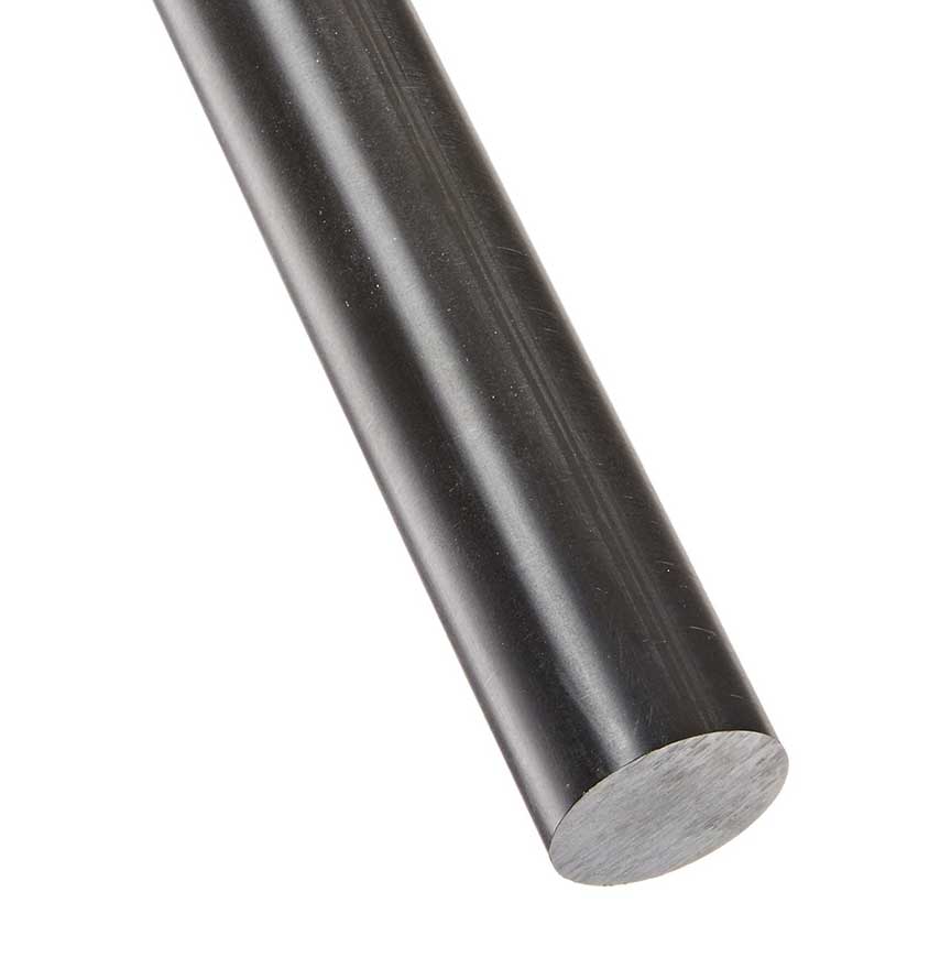 Delrin Acetal Black Tube 2.25" Oversize OD  x 2.00" Undersize ID x 60" Length 