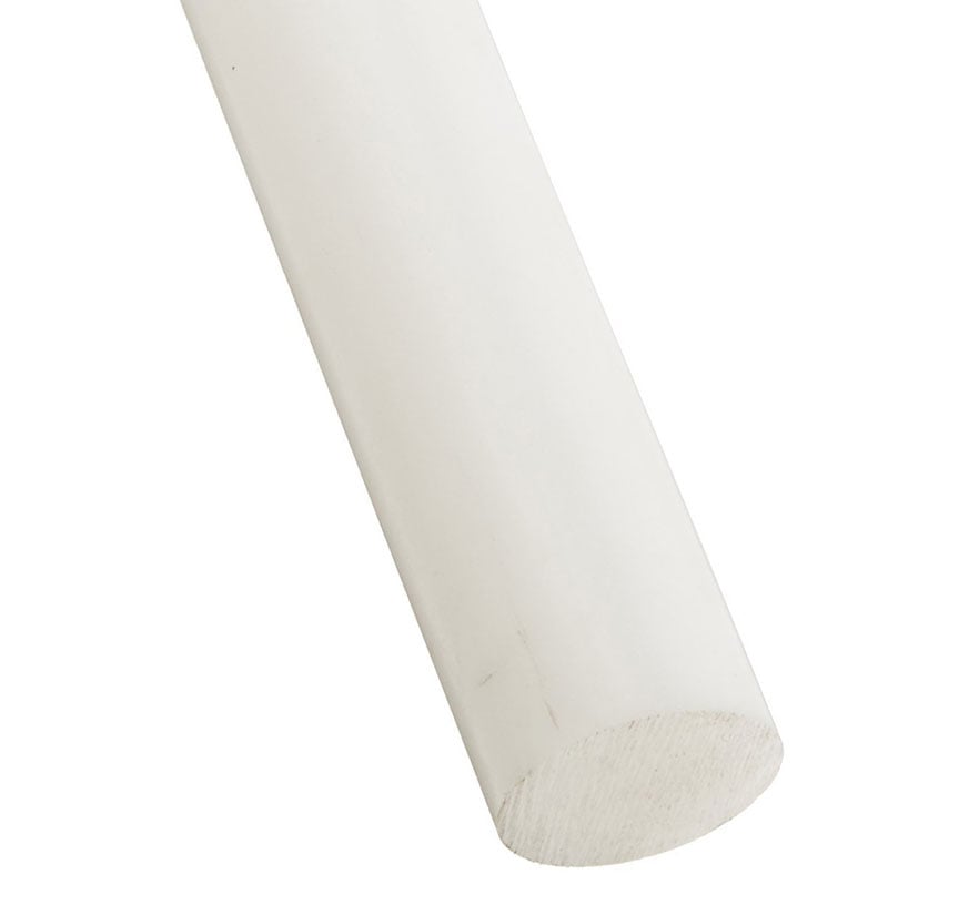 Cut to Size! 2" White Natural Delrin Acetal Plastic Rod Price per Foot 