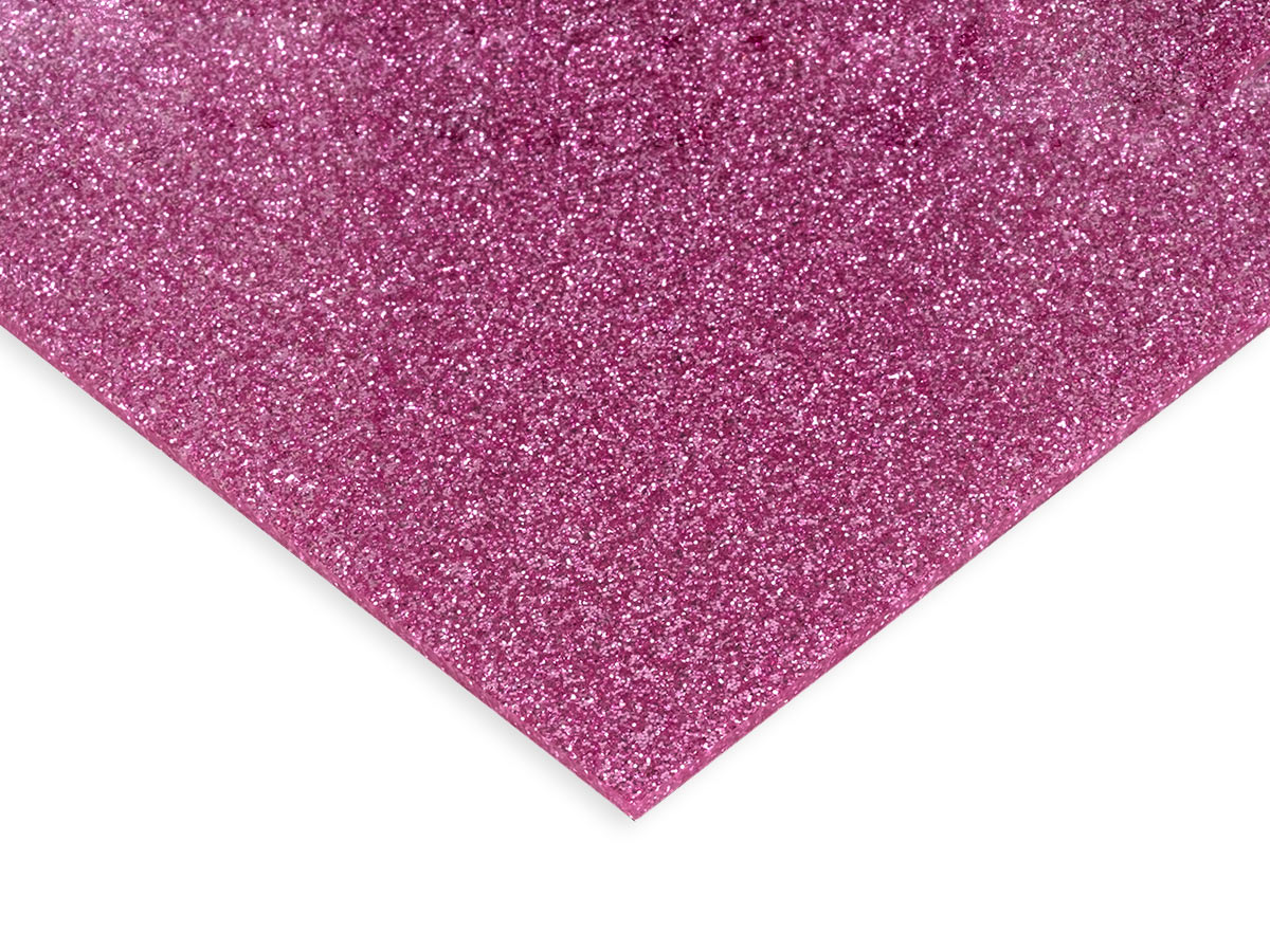 Acrylic Sheet Cut-to-Size | Pink Glitter