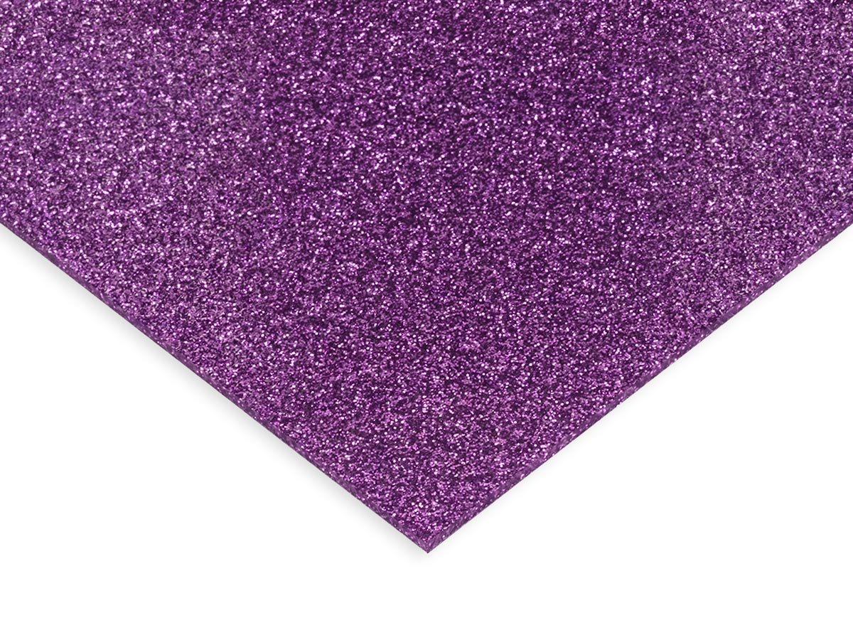 Acrylic Sheet Cut-to-Size | Purple Glitter