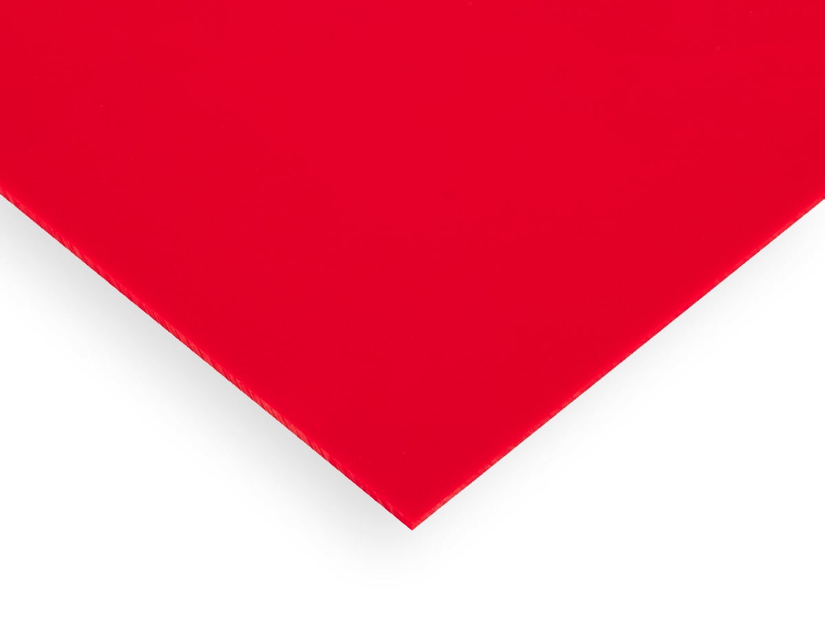 Acrylic Sheet | Red 2157 / 3RK30 Cast Paper-Masked (Translucent 2%)