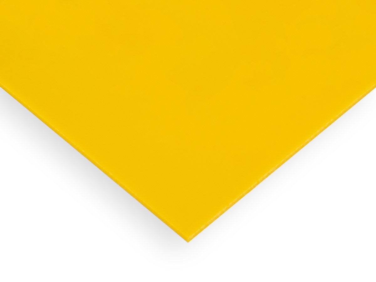 Acrylic Sheet | Yellow 2037 / 1RK30 Cast Paper-Masked (Translucent 23%)