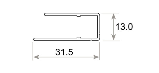 ALUMINUM CLEAR ANODIZED ENDCAP U #312