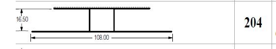 POLYCARBONATE CLEAR EXTRUDED DIVIDE H #204 Image 2