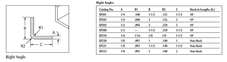 UHMW Natural Angle-EP208