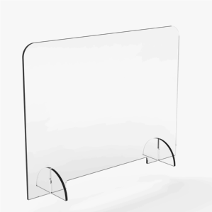 Acrylic Desktop Protective Shield | Vertical Sneeze Guard