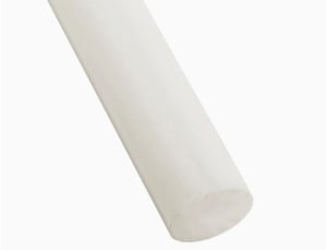 Cut to Size! Price per Foot 4" White Natural Delrin Acetal Plastic Rod 