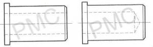 INSERTS- ROLL END BEARING- UHMW- 3/8" THRU BORE
