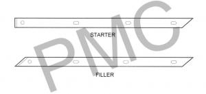 WEARSTRIP - STARTER - REPRO UHMW - 120" L - 3/8" THK - 2" W