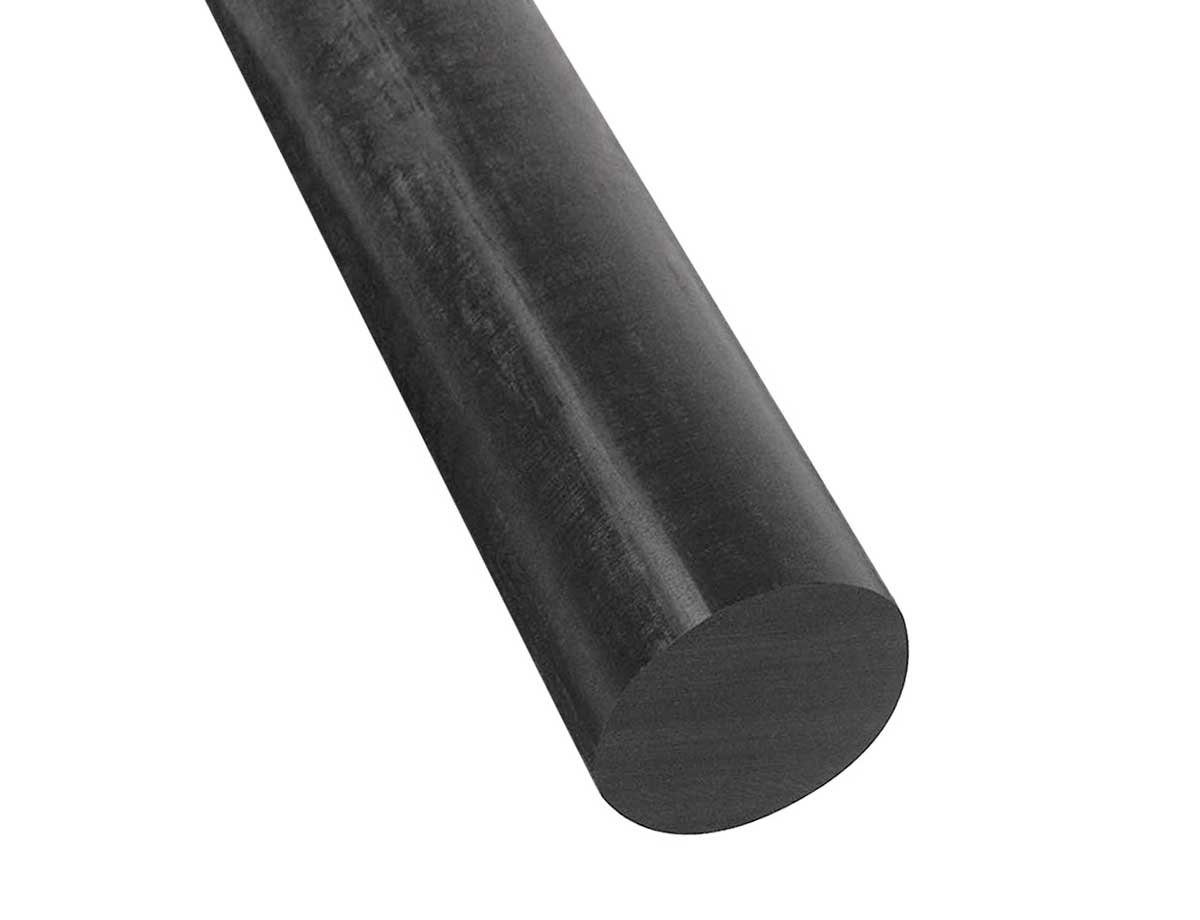 Nylon 6/6 Polyamide Extruded Plastic Rod 5/8" OD x 36" Length Black 