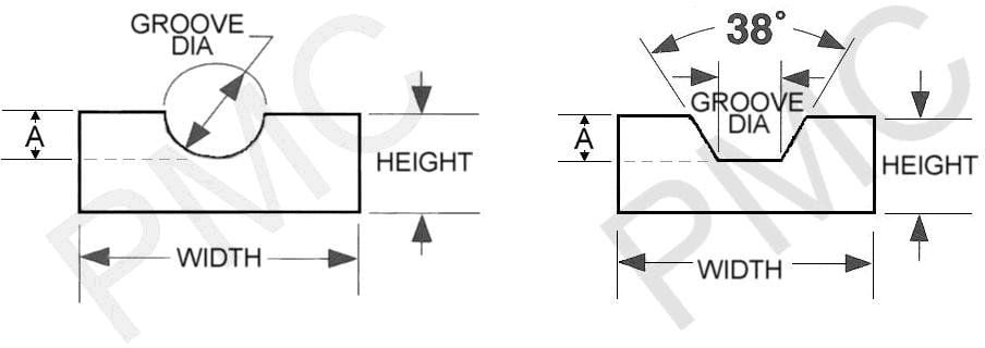 BELT GUIDE - TYPE R - UHMW | 3/16" BELT - .75" BASE - .38" HEIGHT - 10