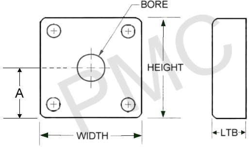FLANGE BEARINGS - 4 BOLT (OIL FILLED NYLON)