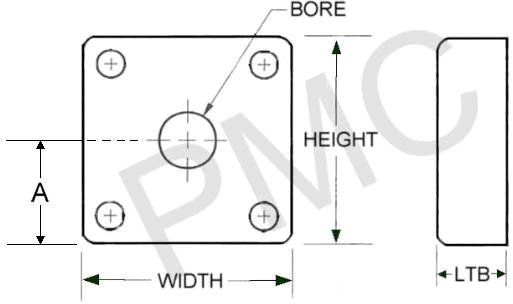 BEARING - FLANGE - 4 BOLT | UHMW - 1/2" BORE