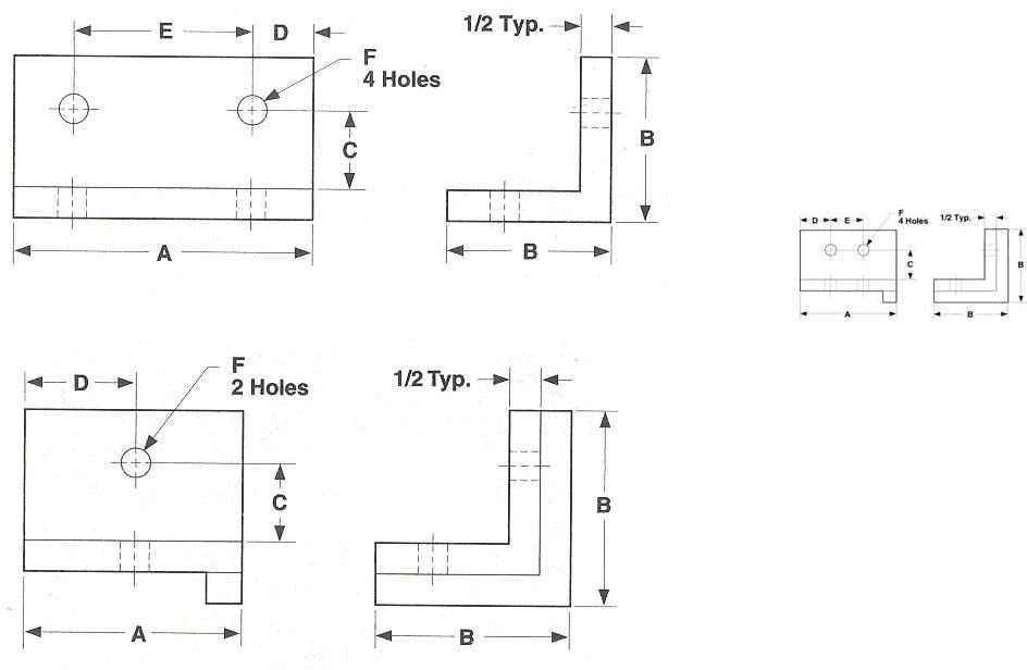 WEARSHOES - DOUBLE HOLE RETURN - UHMW REPRO - 4 1/2" WIDTH - 4 (1/2") HOLES