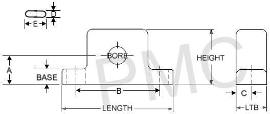 BEARING - PILLOW BLOCK | UHMW - 1/2" BORE