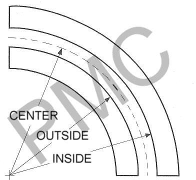 WEARSTRIP - RADIUS CURVE - UHMW | CHAIN # 880 - 881 - 18 DEG CORNER RADIUS - 1 - 1/2" WIDTH