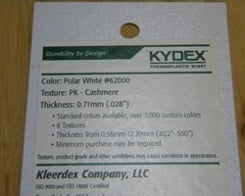 Kydex<sup>&reg;</sup> T Sheet | Polar White #62000 Image 4