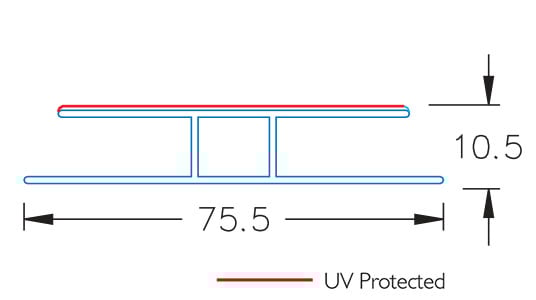 Polycarbonate Clear Extruded Divide H #203