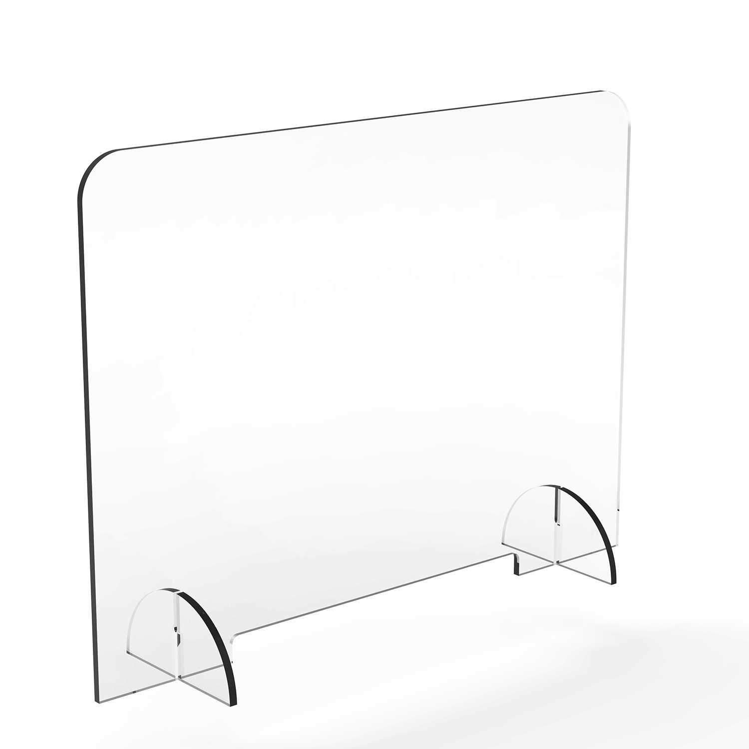 Polycarbonate Desktop Protective Shield | Vertical Sneeze Guard