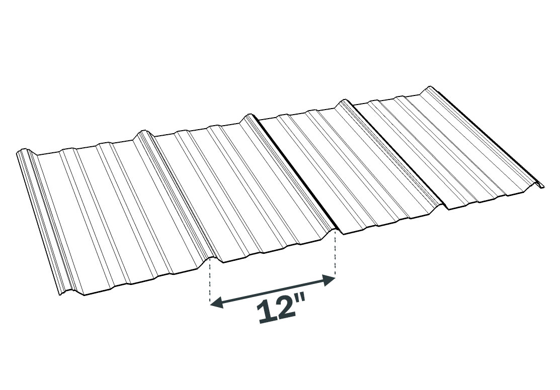 SunSky 12 White Opal Corrugated Polycarbonate Sheet Image 2