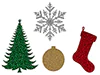 Christmas Glitter Acrylic Color Pack