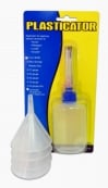 PLASTICATOR GLUE BOTTLE APPLICATOR AND FUNNEL PACK