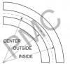 WEARSTRIP - RADIUS CURVE - UHMW | CHAIN # 880 - 881 - 18 DEG CORNER RADIUS - 1 - 1/2" WIDTH