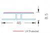 Polycarbonate Bronze Extruded Divide H Channel