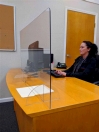 Polycarbonate Desktop Protective Shield | Vertical Sneeze Guard Image 4